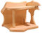 Ostheimer 5550114 Stall Krippe klein aus Fichtenholz Größe:30 x 24 x 24cm