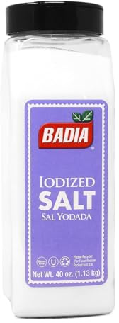 Badia Iodized Salt, 40 oz – Essential Kitchen Salt for Cooking, Baking, and Everyday Seasoning