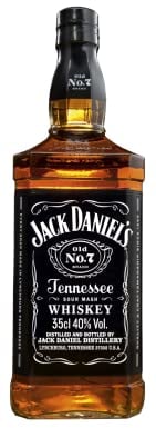Jack Daniel's Old No. 7 - Tennessee Whiskey - Karamell, Vanille und Noten von Eichenholz - 0.35L/ 40% Vol.