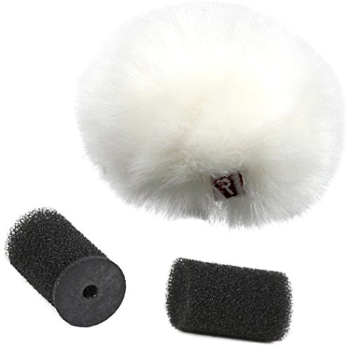 Rycote 065557 Ristretto Fourrure Anti-vent pour Mousse Micro cravate, blanc (pack de 2)