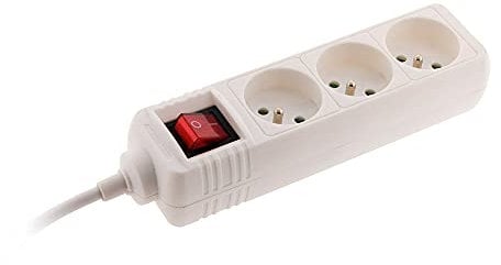 Bloc 3 prises 16A 2P+T avec interrupteur - Blanc - Zenitech