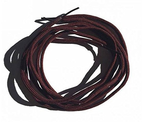 Collonil 1 Paar Schnürsenkel - rund - dünn - Ø 2,0 mm Länge + Rema Metallschlüsselring Ø 2 cm n (75 cm, Bordeaux)