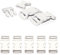 Fermoir à clip en plastique, idéal pour les paracordes (bracelet, collier pour chien, etc), boucle, attache à clipser, grandeur: XL, 1”, 65mm x 32mm, couleur: blanc, de la marque Ganzoo - lot de 5 fermoirs