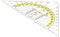 TSI squadra geometrica con impugnatura, 16 cm, trasparente, Art. No. 46318