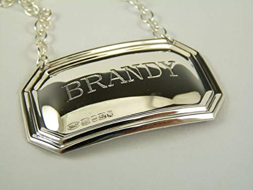New Sterling Silver Decanter/Wine Label - Brandy - Boxed