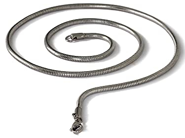 Fly Style Schlangenkette Edelstahl Silber 0.9mm I 1.2mm I 2mm I 3.2mm · Halskette Herren Damen · 41-76cm, Längen:ca. 46.0 cm, Stärke:2 mm
