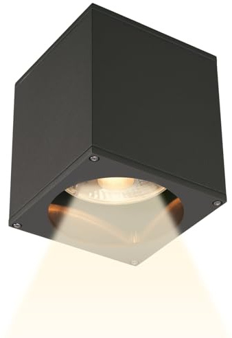 SLV Big Theo Ceiling Out Ceiling Light, Square, Anthracite, ES111, max. 75W 229555