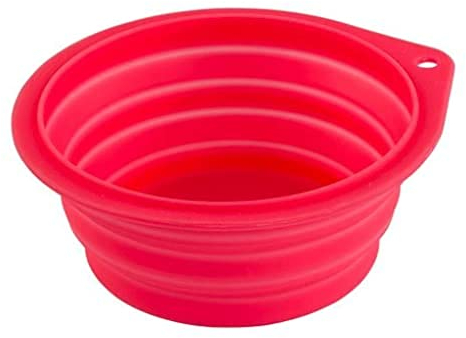 Kerbl Pet Silicona Viajes Cuenco, 500 ml, Color Rojo