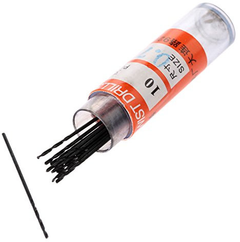 Mtsooning 10 piezas de 0,7 mm Micro HSS broca de vástago recto herramienta de perforación eléctrica