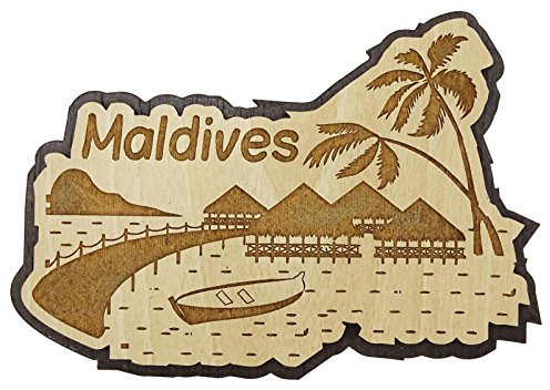 Printtoo Malediven Holz Kuehlschrankmagnet Souvenir Geschenk Collectibles