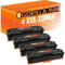 Gorilla-Ink 4 Toner XXL kompatibel mit HP CF-540A CF-541A CF-542A CF-543A M254dnw MFP M281fw MFP M280 MFP M281fdn M254nw M254dw MFP M280nw MFP M281fdw MFP M 254 280 281 dnw fw fdn nw