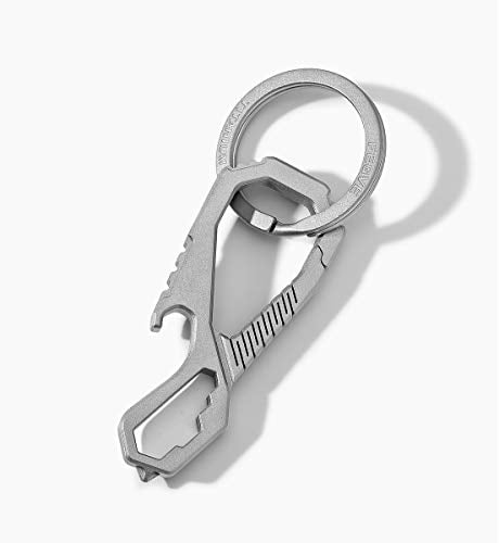 FEGVE Titanium Keychain Bottle Opener Mini Multi-Function EDC Tool