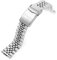 MiLTAT 20mm Super-J Louis 316l Edelstahlarmband gerades Ende, gebürstete V-Schließe