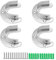 DTXLX Rod Support U-shaped Set, 304 Stainless Steel Pole Socket Flanges U For for wardrobe, Closet, Bathroom, Kitchen Etc Hanging Rod Flange Set (25MM)