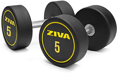 ZIVA Performance Kurzhanteln, schwarz/gelb, 5 kg