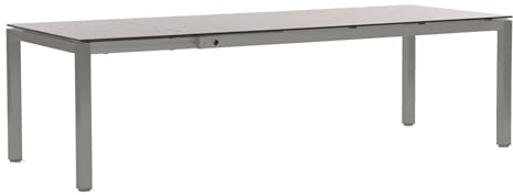 Sonnenpartner Ausziehtisch Base 200/260x100 cm Aluminium anthrazit mit wählbarer Tischplatte HPL Gartentisch ausziehbar Tischplatte Compact HPL struktura-anthrazit 80050824