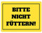 Bitte nicht füttern Koppel-Metallschild XL in 21x28 cm in gelb und schwarz Füttern Warnschild Verboten Schild Koppel Aluminiumschild Achtung Warnung Pferde Nutztiere Krankheit