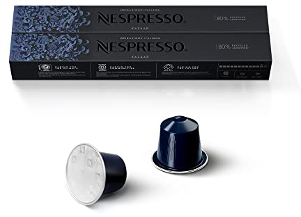 Nespresso Original Cápsulas de Café Kazaar, 20 Cápsulas para Máquina de Café, Cafetera, Tueste Denso y Almibarado