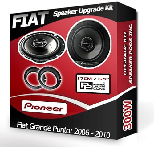 Grande Punto Speaker upgrade Front Door Pioneer car speakers 6.5 17cm 300W