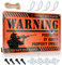 Divertente cartello in metallo con scritta Yard Signs Warning Protecter by Armed Property Owner (lingua italiana non garantita), regalo per gli appassionati di armi (dimensioni: 20 x 30 cm)