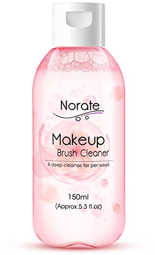 Norate Makeup Brush Cleaner, Brush Cleaning Solution & Shampoo, 5.3 Fl Oz | Deep Cleaning, Removes Makeup Residue, Daily Brush Care, Gentle on Brush Bristles, For Makeup Brushes & Sponges, Cruelty-Free