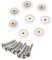 Générique L-MEIQUN Roulette Douche, 8 Roues 18 Mm en Cuivre Porte De Douche Rouleaux Coureurs,8 Pièces avec Vis