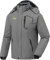 donhobo Herren Skijacke Atmungsaktiv Warm Gefüttert Winterjacke mit Abnehmbarer Kapuze Snowboardjacke Wasserdicht Wanderjacke Outdoorjacke Grau S