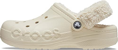 Crocs Baya Lined Fuzz-Strap Clog 39-40 EU Winter White