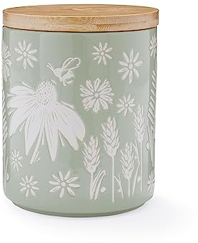 Cooksmart Ceramic Airtight Storage Jars | Storage Jars & Canisters Perfect For Pasta Storage & Rice Storage | Storage Jars With Lids For All Type Of Foods - Homestead