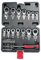 LSLANSOON 27 Pcs Flex Head Ratchet Wrench Set, 6mm-20mm Changeable Torx Ratchet Wrench Heads with Screwdriver Bits Multi Tool Set with Case