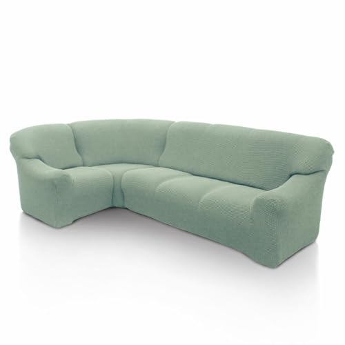 SOFASKINS super elastischer ecksofa überzug, waschbar, hochwertig, atmungsaktiv, bequem und langlebig, Sofa überzug, Einfach anzubringen, Maße (340-540 cm), Farbe Türkis