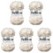 myboshi Fellino, flauschige Fellwolle, zum Häkeln und Stricken, Teddywolle in Felloptik, super bulky, 100g, Ll 65m Weiß (Shiro), 5 Knäuel