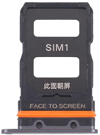 Generico Kompatibel mit Xiaomi 12 5G / 12X 5G / 12 PRO 5G Dual SIM Try Tray Fach für Karten Dual SIM Card Sim 1 + SIM-Slot 2 Schlitten-Player (schwarz)