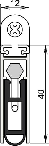 Türdichtung Kältefeind Allround® 1-1075 1-s.L.833mm Alu.silberf.HLT L/R ATHMER