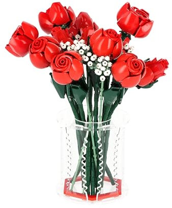Display Vase For LEGO 10328 Bouquet of Roses