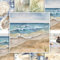GRAZDesign Fliesenaufkleber Bad & Küche, maritim Leuchtturm Watercolor, Klebefliesen selbstklebend (Strand, 20x20cm - Muster)