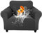 TOPCHANCES Sessel überzug Stretch,100% Wasserdicht Sesselschoner,Rutschfester Sofa-Sesselbezug mit Ananas-Karomuster Für Hunde Katzen Und Haustiere(Dunkelgrauer, 1-Sitzer)