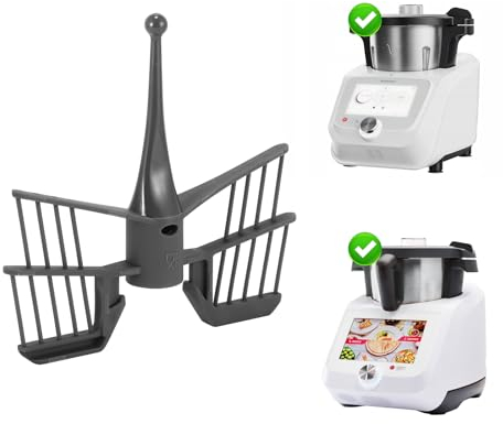 Rührstab Schneebesen Rühraufsatz für Tm31/5/6 Mixer Ersatzteile, Black Butterfly Mixing Blade Whipping Stirrer für die Zubereitung von cremigen Desserts, Sahne und Eiweiß (Grau)
