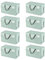 VENO Lot de 8 Grands Sac de Rangement avec Couvercle et Poignées Renforcées, Cartons Déménagement de 102 L Résistant pour Rangement des Vêtements et voyages, Sac à Linge (Vert Clair, Lot de 8)