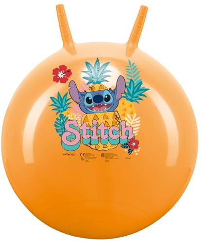 John- Disney Stitch Lilo Ballon Sauteur, 59528, Orange nacré, 50 cm