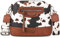 Wrangler Umhängetasche für Damen, Kuhmuster, Western-Cross-Body-Tasche mit charakteristischem Riemen, Komplett mit Kuhmuster, Braun