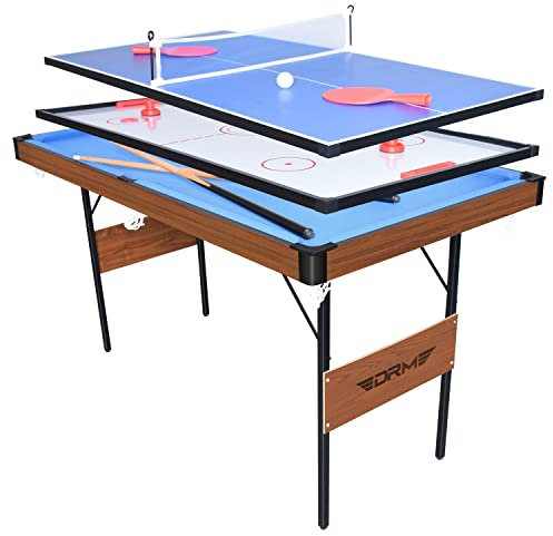 OYE 55Inch 3 in 1 Combo tavolo da gioco, pieghevole biliardo/tavolo da biliardo, hockey/tavolo da ping pong con tutti gli accessori