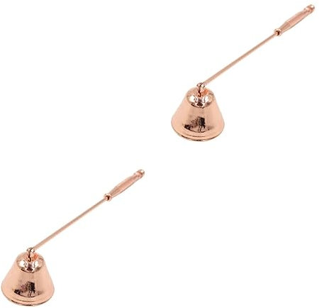STOBAZA 2stücke Klassischer Kerzenlöscher Aus Edelstahl Roségold Effektive Löschglocke Für Teelichter Und Kerzen Mit Docht Langlebig Und Elegant Für Sauberes Brennerlebnis