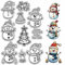 craspire Transparenter Gummistempel Frohe Weihnachten Schneemann Kiefer Wiederverwendbarer Transparenter Silikon Siegelstempel Für Weihnachten Winter Feiertage Geschenkdekoration DIY Basteln