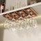 Vaisoeny Support verre a pied suspendu, Lot de 4 porte verres suspendu, installation sans perçage, range verre suspendu pour cuisine et bar (Ambre)