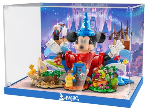 cooldac Acryl-Vitrine kompatibel mit Lego 21352 Magic of D'isney, (Nur Box, Kein Modell) Staubdichtes Transparentes HD Backdrop Display Case kompatibel mit Lego 21352 Baukasten
