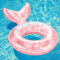 MoKo Aufblasbarer Schwimmring, Kinder Meerjungfrau Schwimmreifen Wasserspielring, Niedliche 58 cm Luftmatratze Pool Spielzeug Wasserspielzeug für Sandstrand Schwimmbad, Champagner Rosa