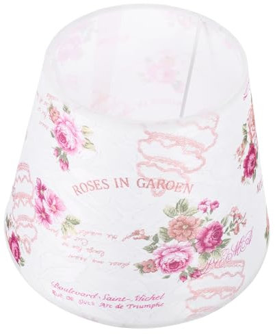 OSALADI Tischlampenschirm Aus Leinen Mit Eisenhalterung Ersatz Lampenschirm Für Nachttisch Und Stehlampen Rose Rosa 22x14x17cm Vielseitig Für Zuhause Und Hotel