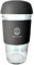 BAVISSA Reusable Glass Coffee Cup/Travel Mug with Lid - Heat Resistant Silicone Sleeve Surround Eco Friendly with Removable Lid 500ML BPA Free (Grey)