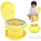 Bebamour Siège de toilette pour bébé - Pot portable pour tout-petits - Pot de voyage pour garçons et filles avec doublure de pot, jaune